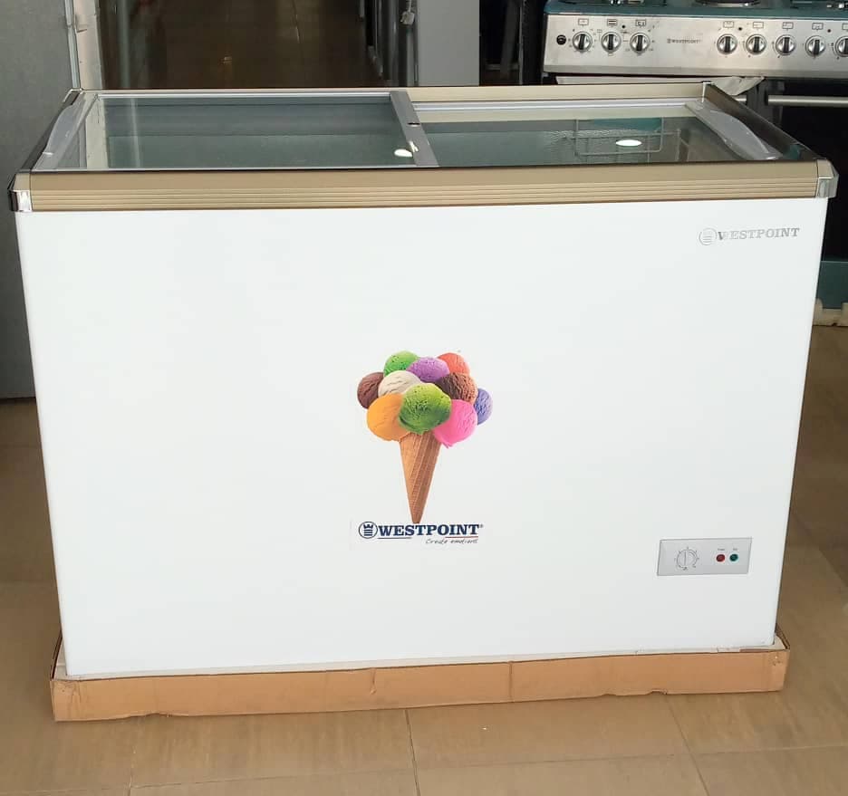 Freezer sliding glass